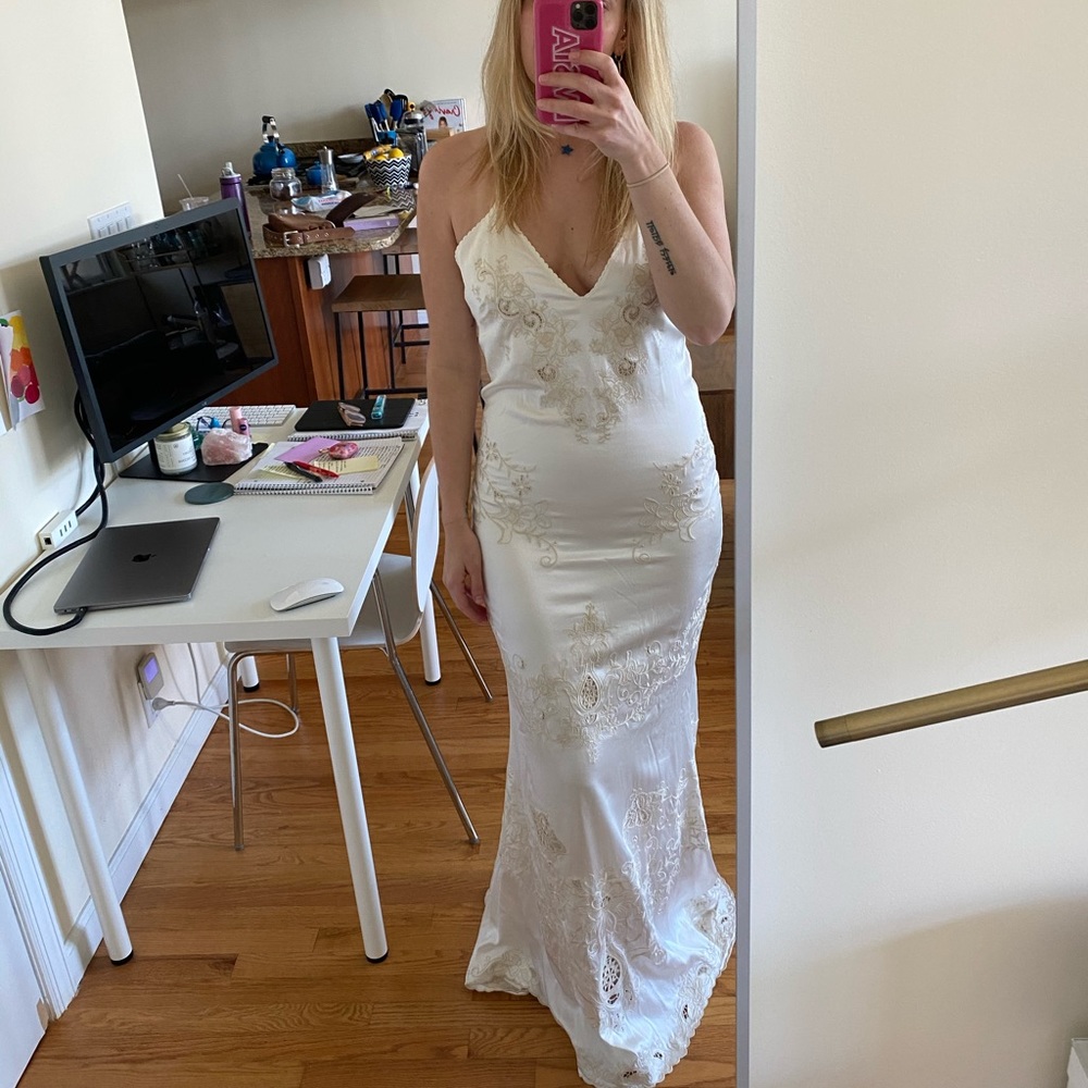 SPELL Odette Silk Slip Dress Formal Evening Gown - Picture 11 of 12